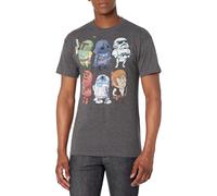 STAR WARS mens Doodles Graphic T-shirt T Shirt Charcoal Heather 5X-L