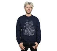 Star Wars Men's Empire Christmas Sweatshirt Navy Blue Large