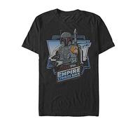 Star Wars Men's Empire Strikes Back Boba Fett T-Shirt, Black, Medium
