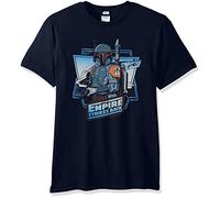 Star Wars Men's Empire Strikes Back Boba Fett T-Shirt, Navy, Large