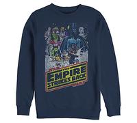 STAR WARS Men's Empires Hoth Pullover Crew Fleece Sweatshirt, Navy Blue, L