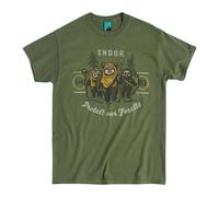 Star Wars Men's Ewok Endor Protect Our Forests T-Shirt in Green | Size: 2XL Star Wars Green 2XL