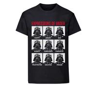 Star Wars Men's Expressions Of Vader T-Shirt in Black | Size: Medium Star Wars Black M