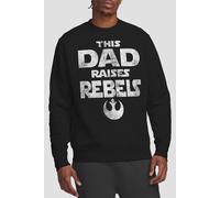 Star Wars Men's Father's Day Dad Raises Rebels Sweatshirt in Black | Size: Medium Star Wars Black M