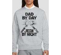 Star Wars Men's Father's Day Jedi By Night Sweatshirt in Light Grey | Size: Small Star Wars Light Grey S