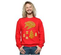 Star Wars Men's Gingerbread Rebels Sweatshirt in Red | Size: XL Star Wars Red XL