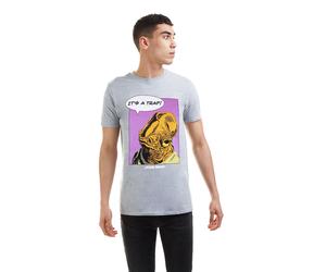 Star Wars Men's It's A Trap Cotton T-Shirt Grey | Size: Medium Star Wars Grey M