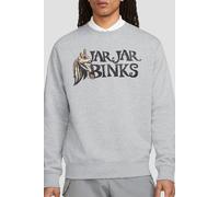Star Wars Men's Jar Jar Binks Sweatshirt Light Grey | Size: XL Star Wars Light Grey XL