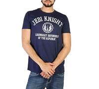 Star Wars Men's Jedi Knight Collegiate T Shirt, Navy Blue, XXL UK