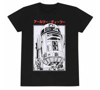 Star Wars Men's Katakana R2-D2 T-Shirt in Black | Size: XL Star Wars Black XL