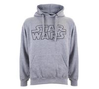 Star Wars Mens Logo Hoodie (Grey) - Size Medium