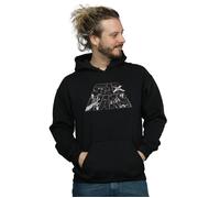 Star Wars Men's Logo Space Sketch Hoodie in Black | Size: 4XL Star Wars Black 4XL