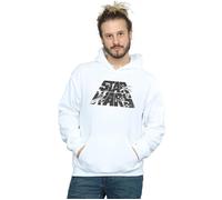 Star Wars Men's Logo Space Sketch Hoodie in White | Size: 5XL Star Wars White 5XL