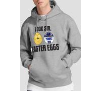 Star Wars Men's Look Sir, Easter Eggs Hoodie Light Grey | Size: Small Star Wars Light Grey S