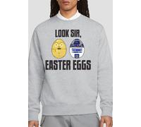 Star Wars Men's Look Sir, Easter Eggs Sweatshirt Light Grey | Size: Medium Star Wars Light Grey M