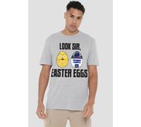 Star Wars Men's Look Sir, Easter Eggs T-Shirt Grey | Size: XL Star Wars Grey XL