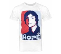 Star Wars Men's Luke Skywalker Short Sleeved T-Shirt | White | Size: Small Star Wars White S
