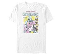 STAR WARS Men's Mandalorian Mando Pop Tops Short Sleeve Tee Shirt T, Black, 5XL Big Tall