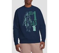 Star Wars Men's Mando No. 1 Dad Sweatshirt Navy | Size: 2XL Star Wars Navy 2XL