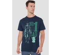 Star Wars Men's Mando No. 1 Dad T-Shirt Navy | Size: 2XL Star Wars Navy 2XL