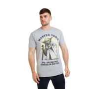 Star Wars Men's Master Yoda Cotton T-Shirt Grey | Size: XL Star Wars Grey XL