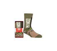 Star Wars Men's Mens 1 Pair The Mandalorian Gift Boxed Slipper Socks in Green | Size: 6-11 Star Wars Green 6-11
