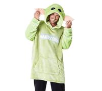 Star Wars Men's Mens Baby Yoda Oversized Hooded Poncho Blanket in Green Star Wars Green