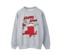 Star Wars Men's Merry Force Be With You Sweatshirt in Grey | Size: 4XL Star Wars Grey 4XL