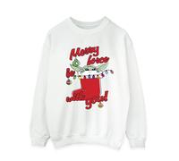 Star Wars Men's Merry Force Be With You Sweatshirt in White | Size: 3XL Star Wars White 3XL