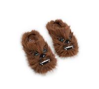 Star Wars Chewbacca Men's Brown Mule Slippers | Fluffy Indoor Lounging Footwear Movie Theme Comfort Shoes | Character Slippers for Relaxation Merch - 7-8 UK