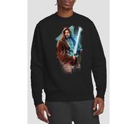 Star Wars Men's ObiWan Kenobi Kenobi Painted Sweatshirt Black | Size: Large Star Wars Black L
