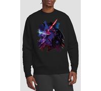Star Wars Men's ObiWan Kenobi Kenobi Vader Painted Sweatshirt Black | Size: XL Star Wars Black XL