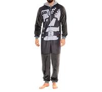 Star Wars Mens Onesie Mandalorian Grey Small