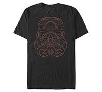 STAR WARS Men's Pinstriped Storm Trooper T-Shirt, Black, L Big Tall