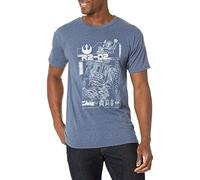 Star Wars Men's R2 Schematic T-Shirt, Navy Heather, XXL
