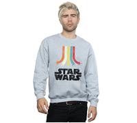 Star Wars Men's Rainbow Sweatshirt in Grey | Size: XL Star Wars Grey XL