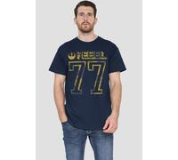 Star Wars Men's Rebel 77 T-Shirt Navy | Size: Medium Star Wars Navy M
