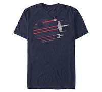 STAR WARS Men's Rebel Flyby T-Shirt, Navy Blue, Medium