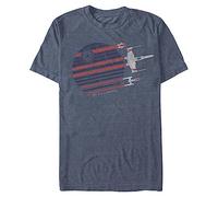 Star Wars Men's Rebel Flyby T-Shirt, Heather Navy, 3XL