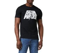 Star Wars Men's Retro Logo T Shirt, Black (Black Blk), S UK