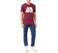Star Wars Men's Retro Logo T Shirt, Red (Burgundy Blue), M UK