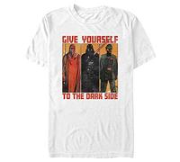 STAR WARS Men's Return of the Jedi Return of the Jedi Give Yourself to the Dark Side T-Shirt, White, 2X