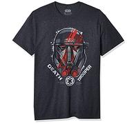 Star Wars Men's Rogue One Death Trooper Squad Helmet Graphic T-Shirt, Charcoal Heather, XXXL