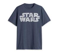 Star Wars Men's Simplest Logo Graphic Tee Shirt, Navy HTR, 3XL