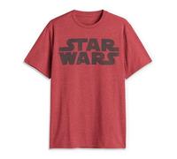 Star Wars Men's Simplest Logo Graphic Tee Shirt, Red Heather, Large