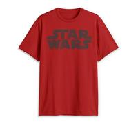 STAR WARS Men's Simplest Logo Graphic Tee Shirt, Red, Medium
