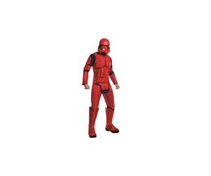 Star Wars Men's Sith Trooper Deluxe Costume - Red Armor, PVC Mask, Belt & Over-the-Counter Boots (Size M/L)