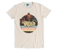 Star Wars Mens Space Scene Retro T-Shirt / S Natural TT338