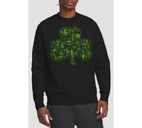 Star Wars Men's St Patrick's Day Clover Icons Sweatshirt in Black | Size: Large Star Wars Black L
