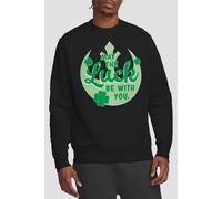 Star Wars Men's St Patrick's Day Luck Rebel Sign Sweatshirt in Black | Size: XL Star Wars Black XL